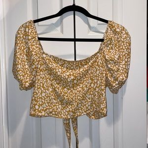 Endless blue yellow cheetah top